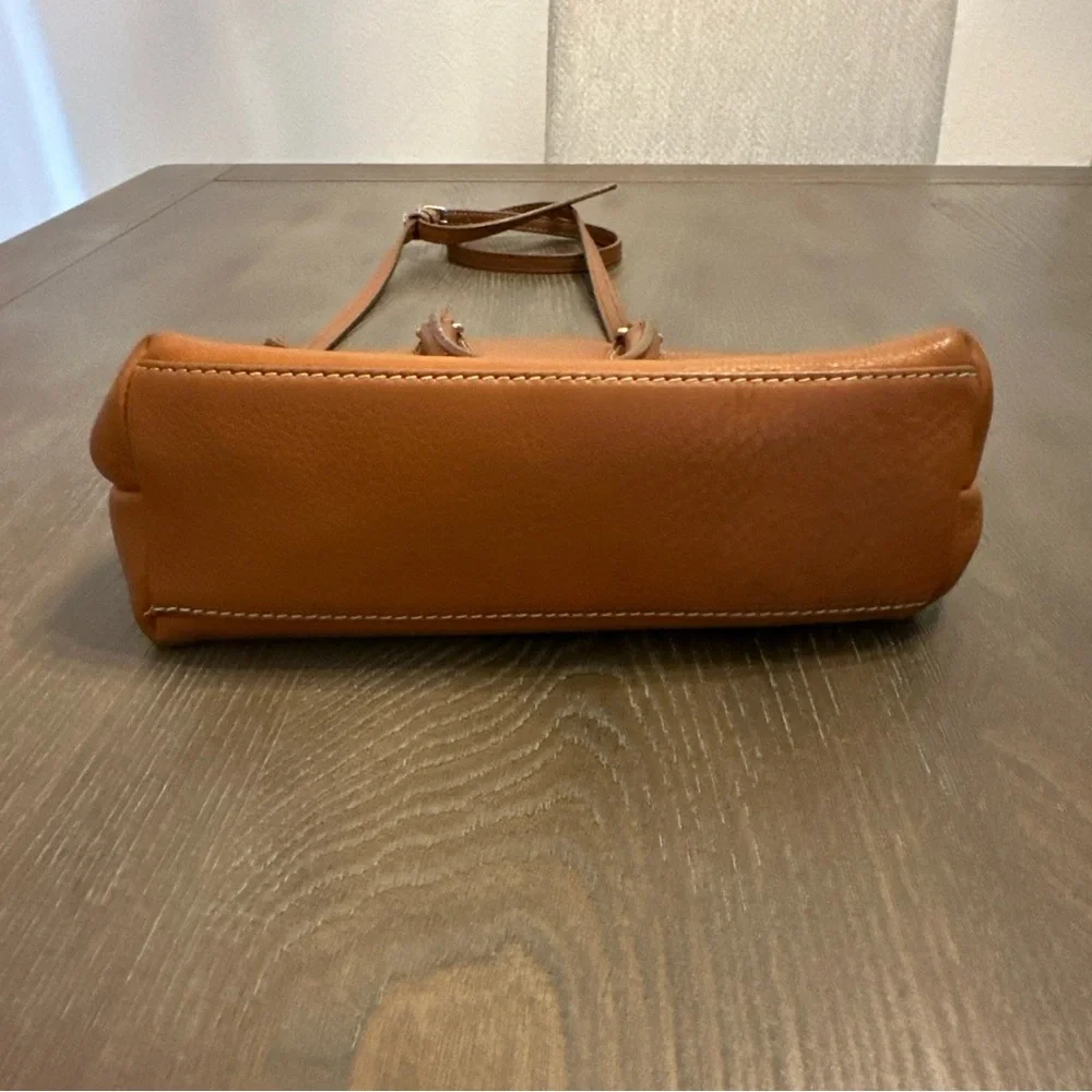 Dooney & Bourke‎ Pebble Leather Satchel with Crossbody Tan